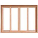 Ver imagem 1 de Janela de Madeira Vitro de Correr Panorâmico Reto Padrão Cedro Batentes de 14 Cm - 1.20(l)x1.20(a)