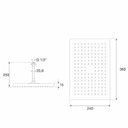 Ver imagem 2 de Chuveiro com Tubo de Teto Retângular 360x240 Mm Rainsense Roca