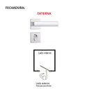 Ver imagem 4 de Kit Porta Pronta Conejo Portas Semi Sólida 210x82cm Abertura Direita Fundo Primer Branco