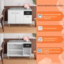 Ver imagem 6 de Balcão de Cozinha Elsa para Pia de 120cm Branco/Preto - Montanaris Decor MD MONTANARIS DECOR