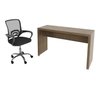 Kit 2 Peças com Escrivaninha 127cm com Cadeira de Escritório Diretor Tela Mesh - 2