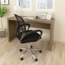 Ver imagem 1 de Conjunto 2 Peças com Escrivaninha 127cm com Cadeira de Escritório Diretor Tela Mesh Nogal Marrom