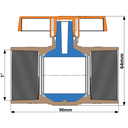 Ver imagem 3 de Registro de Esfera Roscável Pvc Tamanho 1'' Sistema V.a.r Cor Azul Irriga Durín