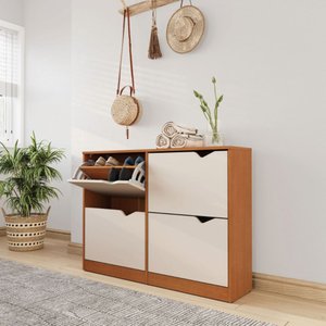 Sapateira Porto Creme e Freijó 24 Pares Politorno