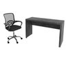 Kit 2 Peças com Escrivaninha 127cm com Cadeira de Escritório Diretor Tela Mesh - 3