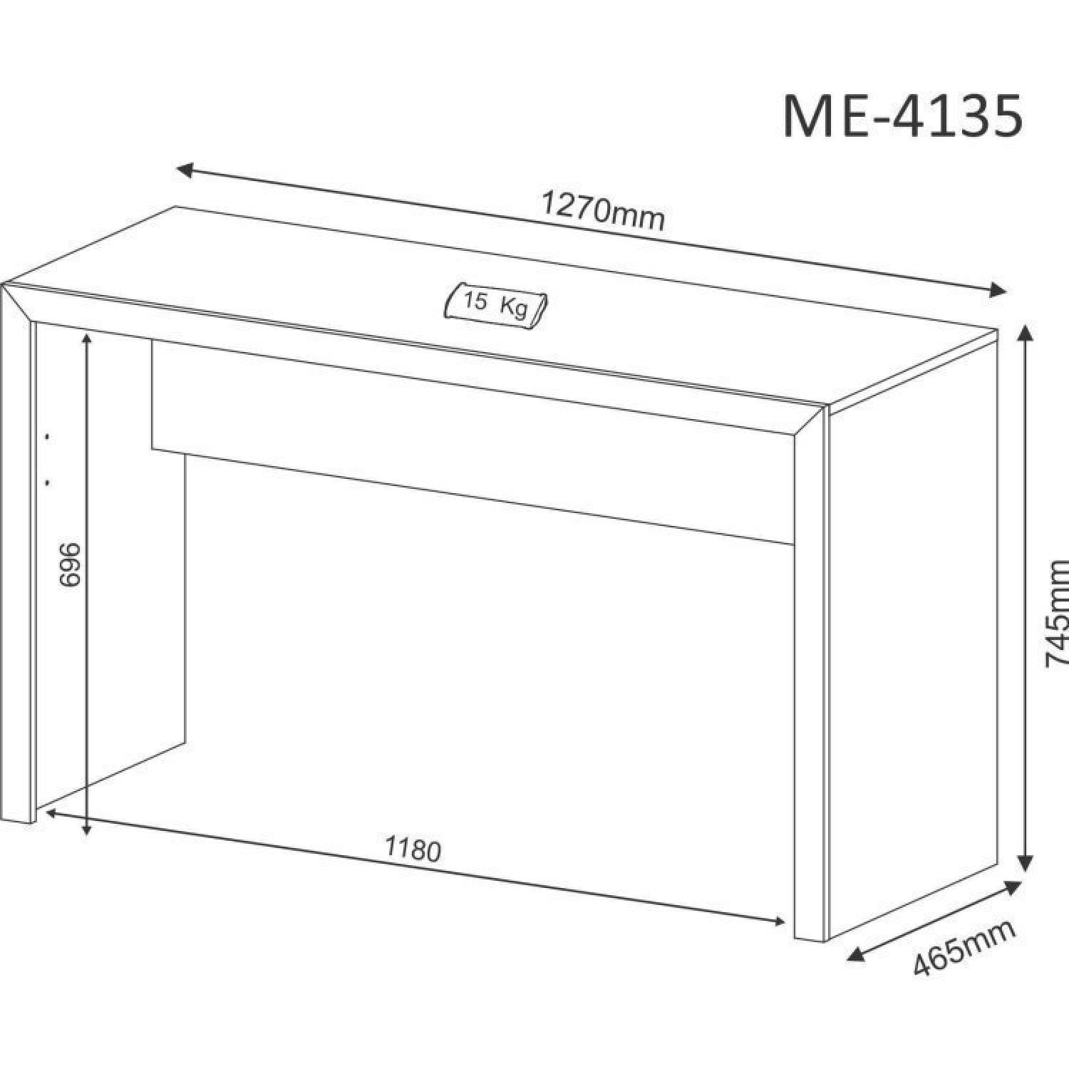 Kit Escrivaninha 127cm com Cadeira de Escritório Diretor Tela Mesh - 8