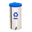 Ver imagem 7 de Lixeira Coleta Seletiva Pedal 80l de Aço Inox - Azul