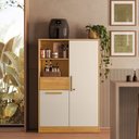 Ver imagem 1 de Armário Multiuso Neo 2 Portas 1 Gaveta Cinamon/Off White - Demóbile