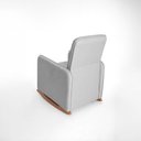 Ver imagem 3 de Poltrona de Amamentação Helena Balanço com Almofada + Puff Linho Cinza Cod 2502 - Lahome Decor