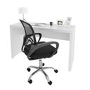 Ver imagem 1 de Kit 2 Peças com Escrivaninha 127cm com Cadeira de Escritório Diretor Tela Mesh
