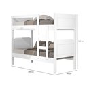 Ver imagem 3 de Beliche Solteiro Vira Duas Camas Branca 100% Mdf Lançamento:branco