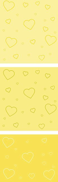 Papel de Parede Degradê Coração - Várias Cores - Amarelo - 2