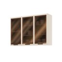 Ver imagem 2 de Armário Aéreo 3 Portas 100% MDF com Vidro Aurora