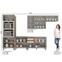 Ver imagem 4 de Cozinha Completa Modulada 5 Peças para Forno e Cooktop 12 Portas Aurora Espresso Móveis Bege/Duna/Cristal