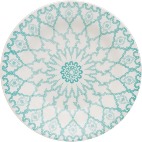 Kit 8 Pratos Rasos Donna Mandala Oxford® Cerâmica 24cm