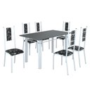 Ver imagem 2 de Conjunto Sala de Jantar Bahia Mesa Tubo 140x75cm Tampo Pedra com 6 Cadeiras