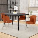 Ver imagem 2 de Kit 4 Cadeiras Sala de Jantar Estofada Gavi Arena L02 Tecido Terracota - Lyam Decor