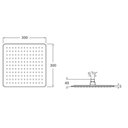 Ver imagem 2 de Chuveiro Quadrado 300x300 Mm Raindream Roca