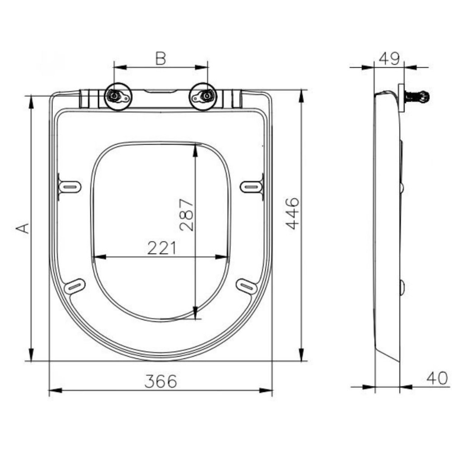 Assento Original Quick Release com Queda Amortecida Nexo Roca - 2