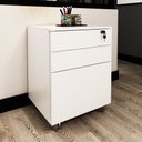 Ver imagem 1 de Gaveteiro Arquivo com Chave e Rodízio Branco Tecnomobili Me4148 Cor: Branco