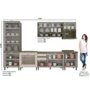 Ver imagem 3 de Cozinha Completa Modulada 7 Peças para Forno Embutir e Cooktop 11 Portas Aurora Espresso Móveis Bege/Duna/Cristal