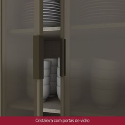 Cozinha Completa 7 Peças para Forno Embutir e Cooktop 11 Portas Aurora Espresso Móveis - 10