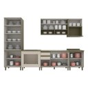 Ver imagem 4 de Cozinha Completa Modulada 7 Peças para Forno Embutir e Cooktop 11 Portas Aurora Espresso Móveis Bege/Duna/Cristal