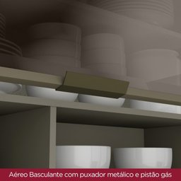 Cozinha Completa 7 Peças para Forno Embutir e Cooktop 11 Portas Aurora Espresso Móveis - 11
