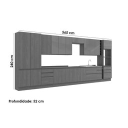 Cozinha Modulada Completa Maxxi 17 Peças (4aéreos+5balcões+2paneleiros+1torrequente+5complementos - 4