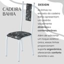 Ver imagem 5 de Conjunto Sala de Jantar Bahia Mesa Tubo 140x75cm Tampo Pedra Ardósia Indiana com 6 Cadeiras