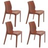 Kit 4 Cadeiras Tramontina Alice Brilho Summa em Polipropileno Terracota 92037242 - 1