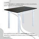 Ver imagem 4 de Conjunto Sala de Jantar Bahia Mesa Tubo 140x75cm Tampo Pedra Ardósia Indiana com 6 Cadeiras