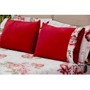 Ver imagem 2 de Kit Colcha Cobre Leito 3 Peças Casal Queen Size Estampado Enxoval Vinho