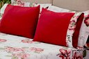 Ver imagem 2 de Kit Colcha Cobre Leito 3 Peças Casal Queen Size Estampado Enxoval Vinho