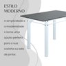 Conjunto Sala de Jantar Bahia Mesa Tubo 140x75cm Tampo Madeira com 6 Cadeiras - 7