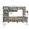 Cozinha Completa 6 Peças para Forno Embutir e Cooktop 12 Portas Aurora Espresso Móveis - 4