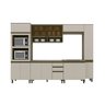 Cozinha Completa 6 Peças para Forno Embutir e Cooktop 12 Portas Aurora Espresso Móveis - 3