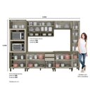 Ver imagem 4 de Cozinha Completa Modulada 6 Peças para Forno Embutir e Cooktop 12 Portas Aurora Espresso Móveis Branco/Duna/Cristal