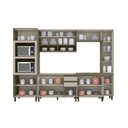Ver imagem 5 de Cozinha Completa Modulada 6 Peças para Forno Embutir e Cooktop 12 Portas Aurora Espresso Móveis Branco/Duna/Cristal