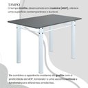 Ver imagem 4 de Conjunto Sala de Jantar Bahia Mesa Tubo 140x75cm Tampo Madeira com 6 Cadeiras