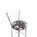 Ver imagem 3 de Kit 2 Banqueta Alta Prata Cozinha Gourmet Americana Balcão:cerveja