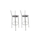 Ver imagem 1 de Kit 2 Banqueta Alta Prata Cozinha Gourmet Americana Balcão:cerveja
