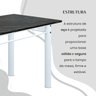 Conjunto Sala de Jantar Bahia Mesa Tubo 140x75cm Tampo Madeira Indiano com 6 Cadeiras - 9