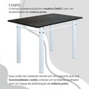 Ver imagem 4 de Conjunto Sala de Jantar Bahia Mesa Tubo 140x75cm Tampo Madeira Indiano com 6 Cadeiras