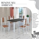 Ver imagem 6 de Conjunto Sala de Jantar Bahia Mesa Tubo 140x75cm Tampo Madeira Indiano com 6 Cadeiras