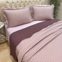 Ver imagem 3 de Kit Cobre Leito Bold Bicolour Queen Micropercal 300 Fios Colcha Dupla Face 3 Peças Malva
