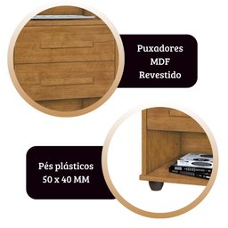 Kit 2 Mesas de Cabeceira Cielo Cor:ipe - Mesinha de Quarto - Mizza Decor - 4