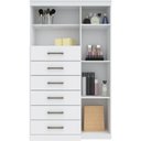 Ver imagem 5 de Multi-Cômoda 1 Porta 6 Gavetas Marabá com Espelho