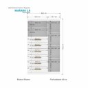 Ver imagem 5 de Cômoda Sapateira Multiuso 6 Gavetas 1 Porta com Espelho Marabá Branco