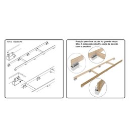 Multi-Cômoda 1 Porta 6 Gavetas Marabá com Espelho e Pés - 8